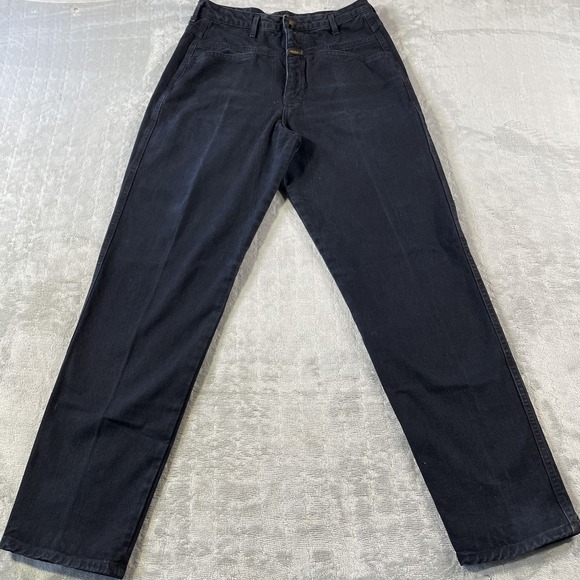 VTG‎ Marithe Francois Girbaud Jeans Women 13-14 Long Inseam Black High Rise - Picture 1 of 11
